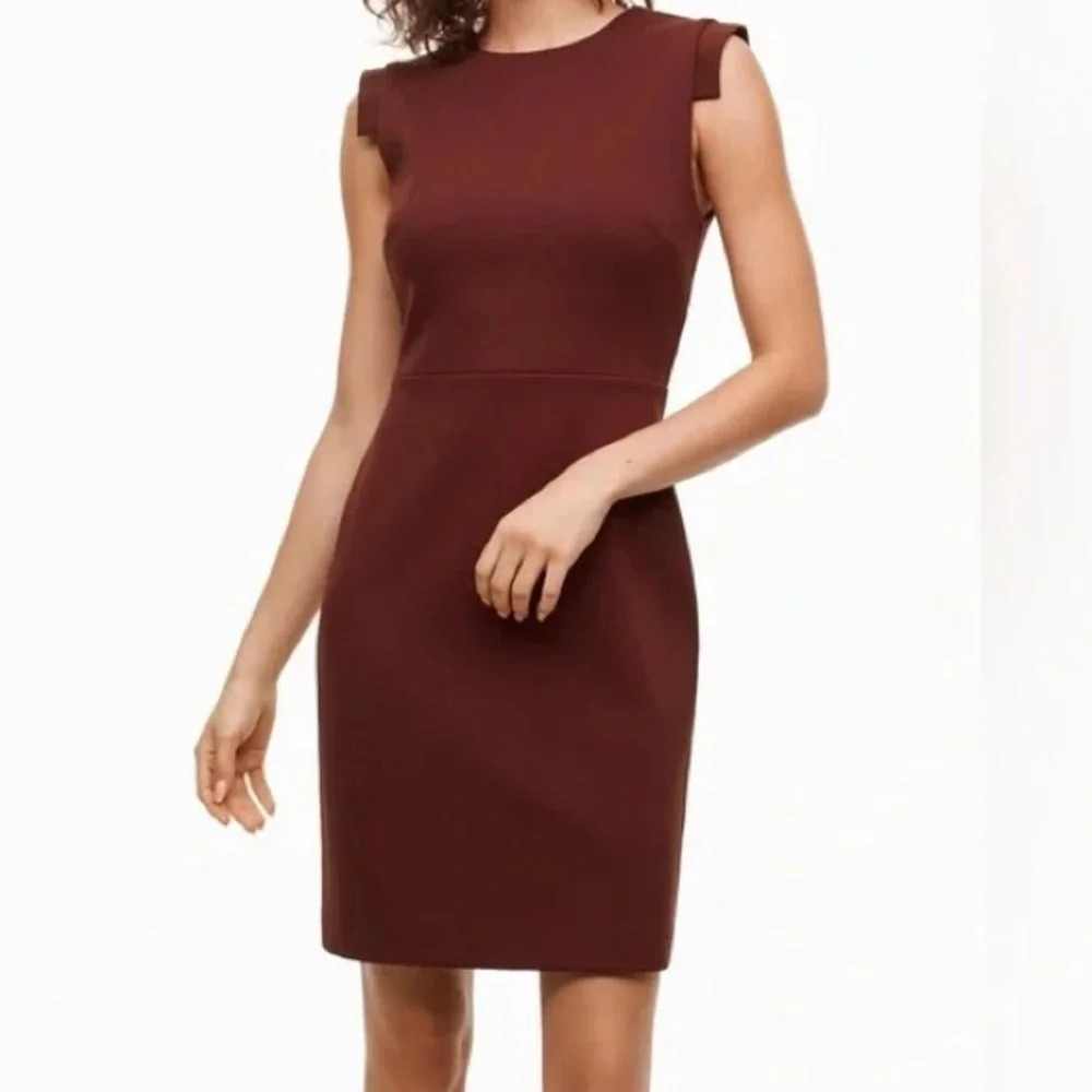 Babaton Aritzia Etienne Fitted Cap Sleeve Bodycon Mini Dress Red Sz 4